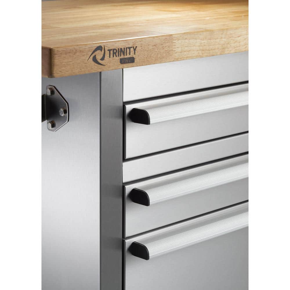 TRINITY PRO 72 in. W x 19 in. D 12-Drawer Rolling Workbench with Storage