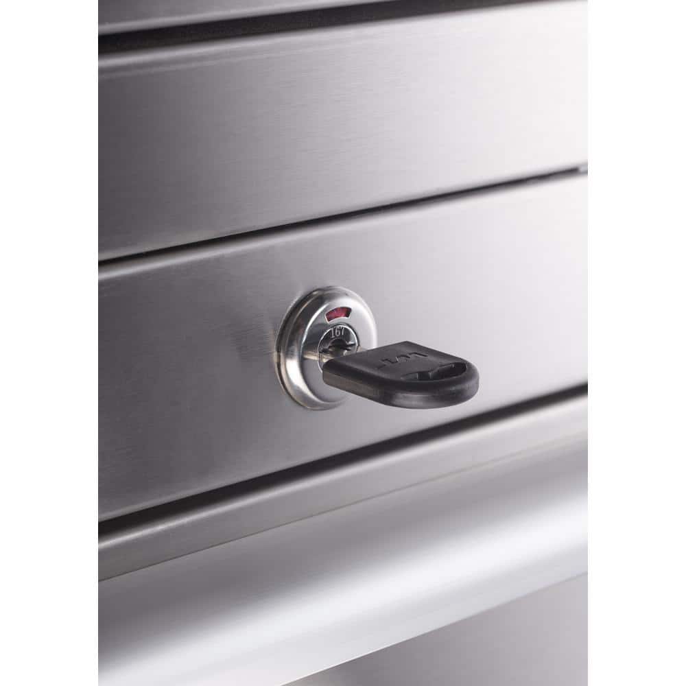 TRINITY 43 in. W x 25 in. D 11-Drawer Stainless Steel Rolling Tool Chest Combo