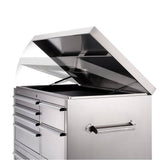 TRINITY 43 in. W x 25 in. D 11-Drawer Stainless Steel Rolling Tool Chest Combo