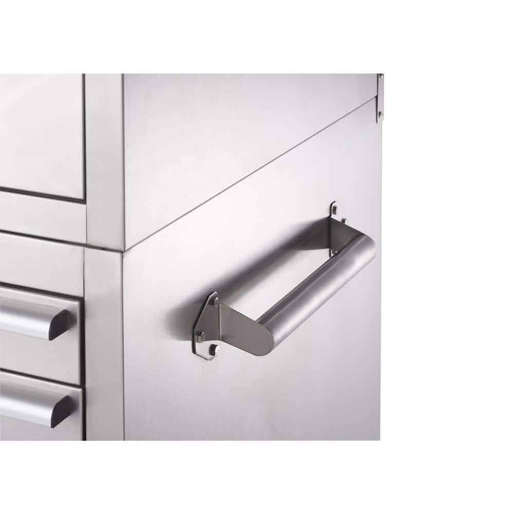 TRINITY 43 in. W x 25 in. D 11-Drawer Stainless Steel Rolling Tool Chest Combo