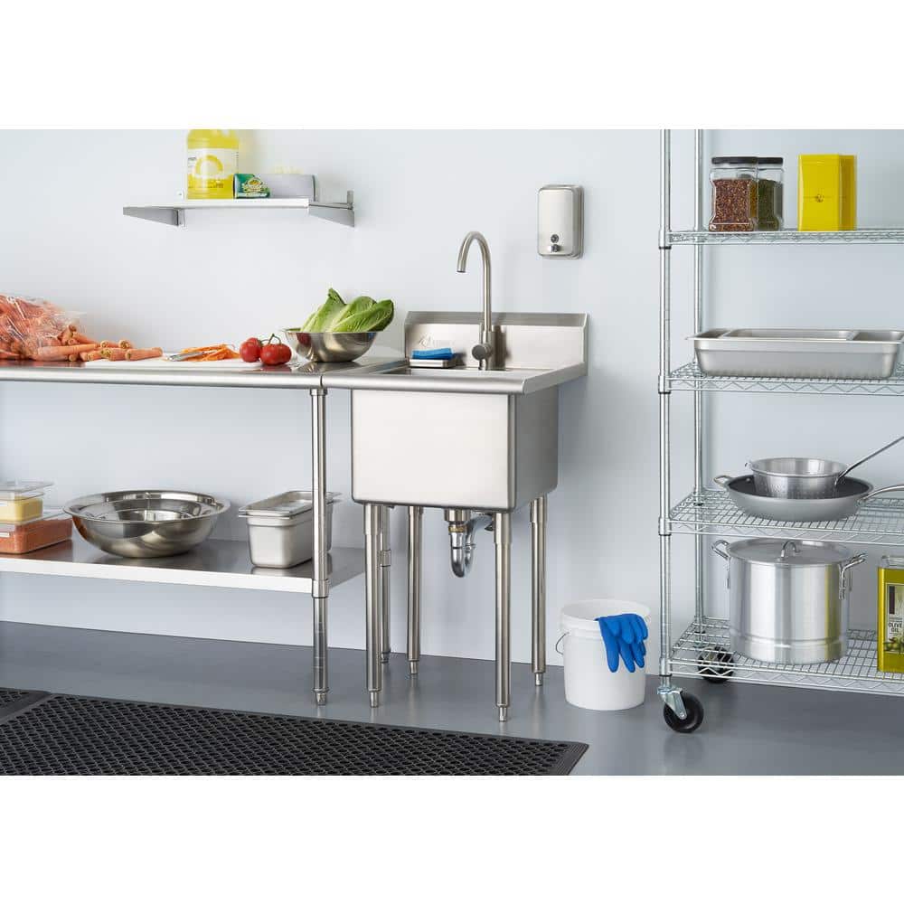 TRINITY 21.5 in. Stainless Steel Utility Sink NSF Certified