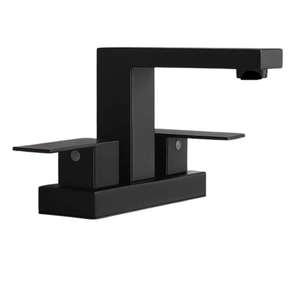 Stainless Steel Commercial Metering Double Handle Bathroom Sink Faucet