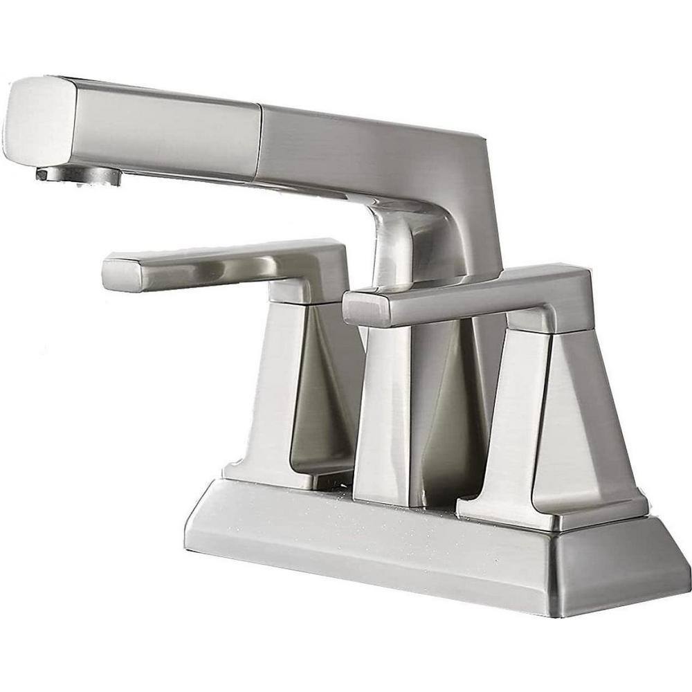 Unbranded Commercial Metering Single Handle Bathroom Sink Faucet in Stainless Steel