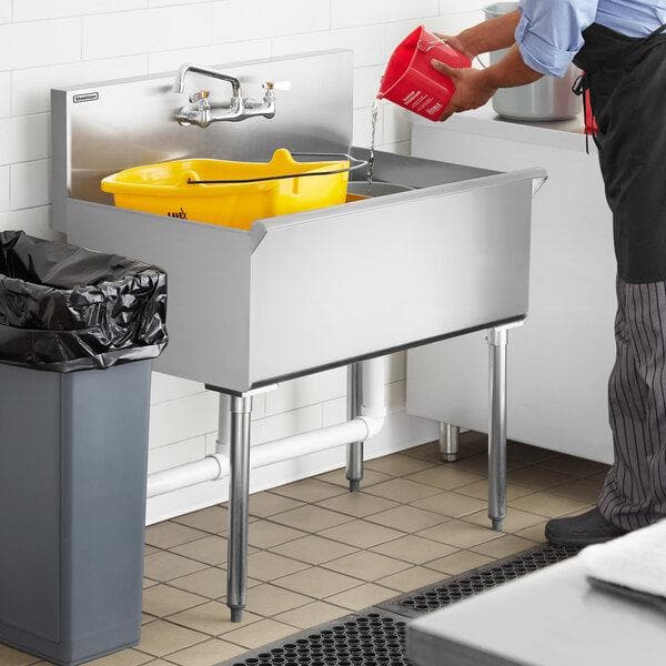 Aoibox 36 x 24 in Stainless Steel Dual Basin Freestanding Laundry Utility Sink