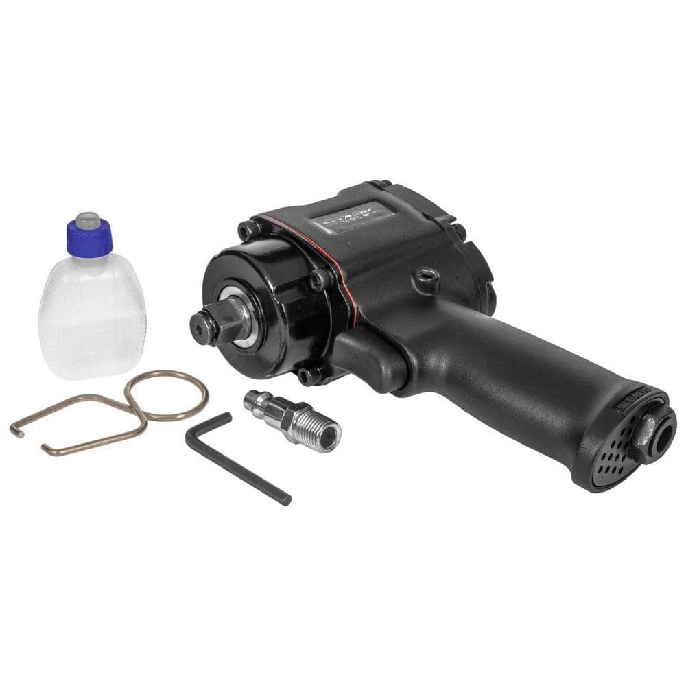 STARK USA 1/2 in. Air Impact Wrench Lightweight Composite Pneumatic 500 ft./lb. Torque Black