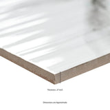 MSI Dymo Statuary Stripe White 12 in. x 24 in. Glossy Ceramic 3D Patterned Wall Tile (960 sq. ft./Pallet)