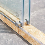 Staykiwi 60 in. W x 72 in. H Double Sliding Frameless Shower Door inChrome Finish with Clear Glass