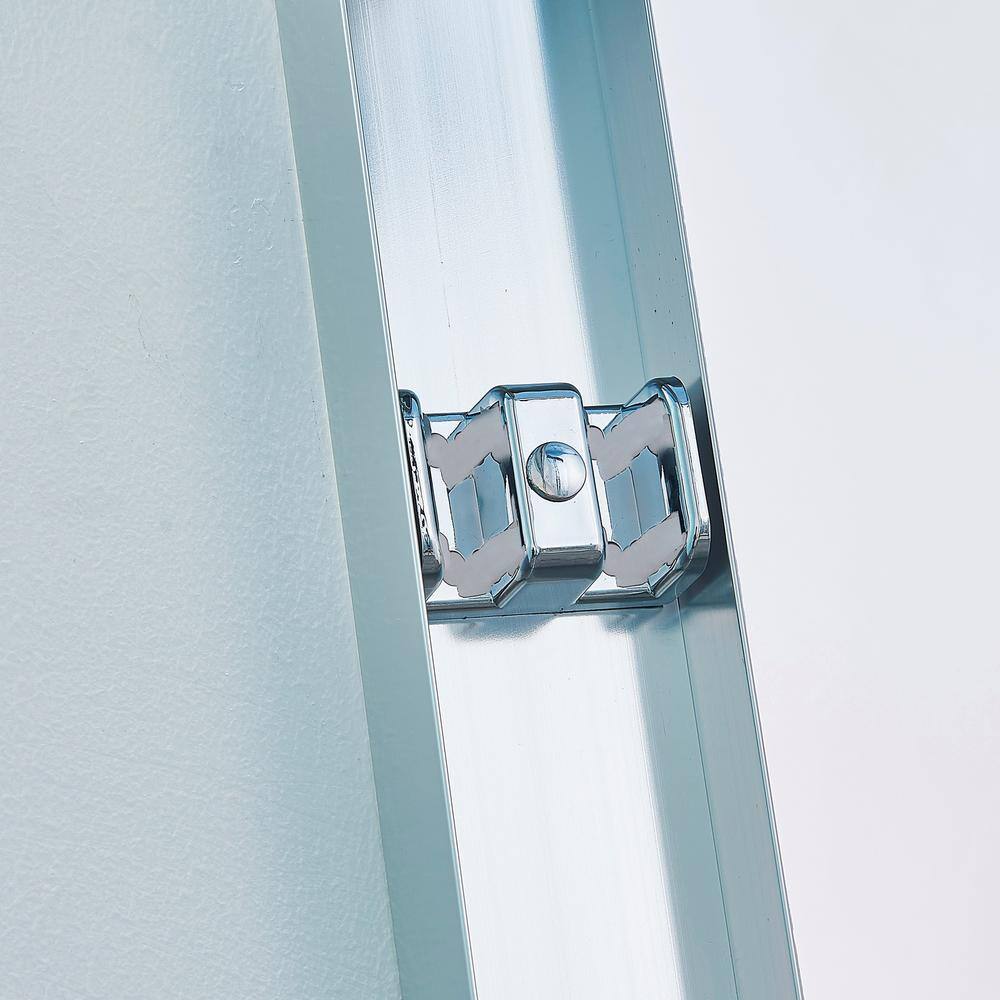 Staykiwi 48 in. W x 75 in. H Double Sliding Frame Shower Door in Chrome Finish with Clear Glass
