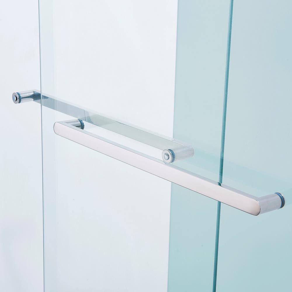 Staykiwi 48 in. W x 75 in. H Double Sliding Frame Shower Door in Chrome Finish with Clear Glass