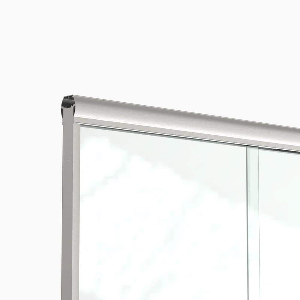 Staykiwi 60 in. W x 72 in. H Double Sliding Framed Shower Door in Matte Black Finish with Clear Glass