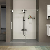 Staykiwi 60 in. W x 76 in. H Sliding Frameless Shower Door in Chrome Finish with Clear Glass