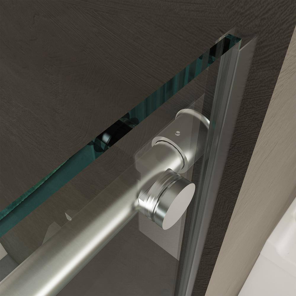 Staykiwi 60 in. W x 76 in. H Sliding Frameless Shower Door in Chrome Finish with Clear Glass