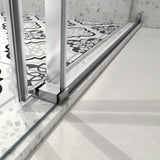 Staykiwi 60 in. W x 76 in. H Sliding Frameless Shower Door in Brushed Nickel Finish with Clear Glass