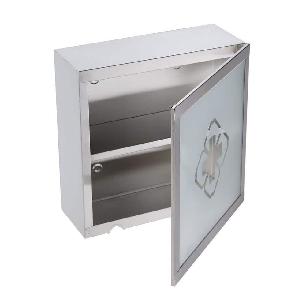 RENOVATORS SUPPLY MANUFACTURING Mini Clove 11-3/4 in. Width x 11-3/4 in. Height Stainless Steel Recessed or Surface Mount Bathroom Medicine Cabinet