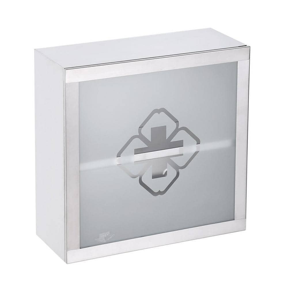 RENOVATORS SUPPLY MANUFACTURING Mini Clove 11-3/4 in. Width x 11-3/4 in. Height Stainless Steel Recessed or Surface Mount Bathroom Medicine Cabinet