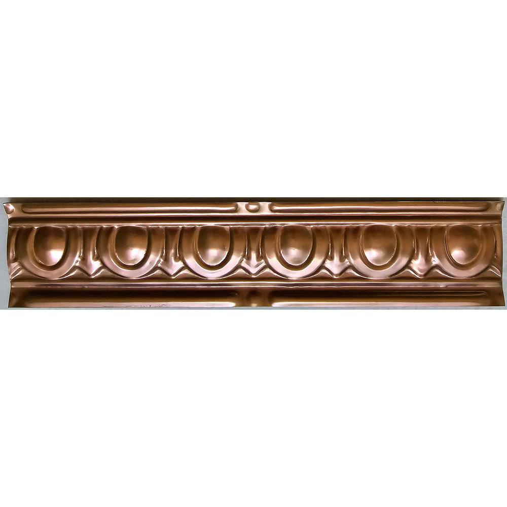 FROM PLAIN TO BEAUTIFUL IN HOURS Puffy Arches 0.012 in. x 2.56 in. x 48 in. Metal Bed Moulding Nail-Up Tin Cornice in Steel Unfinished (48 Ln. Ft/Pack)