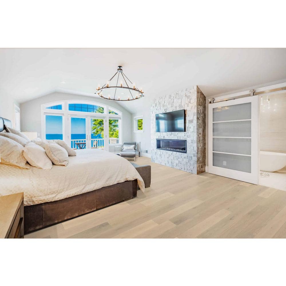 ASPEN FLOORING Steward White Oak 1/2 in. T x 7.5 in. W Tongue and Groove Wire Brushed Engineered Hardwood Flooring (30.4 sqft/case)