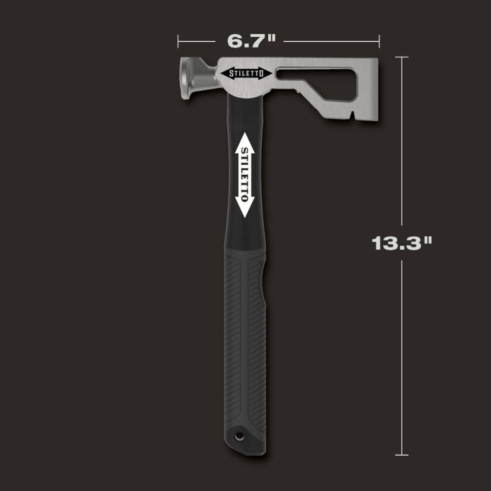Stiletto 9 oz. Drywall Axe Fiberglass Hammer with 13 in. Handle