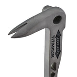 Stiletto Drywall Axe Fiberglass Hammer with 13 in. Handle with 12 in. Titanium Clawbar Nail Puller with Dimpler