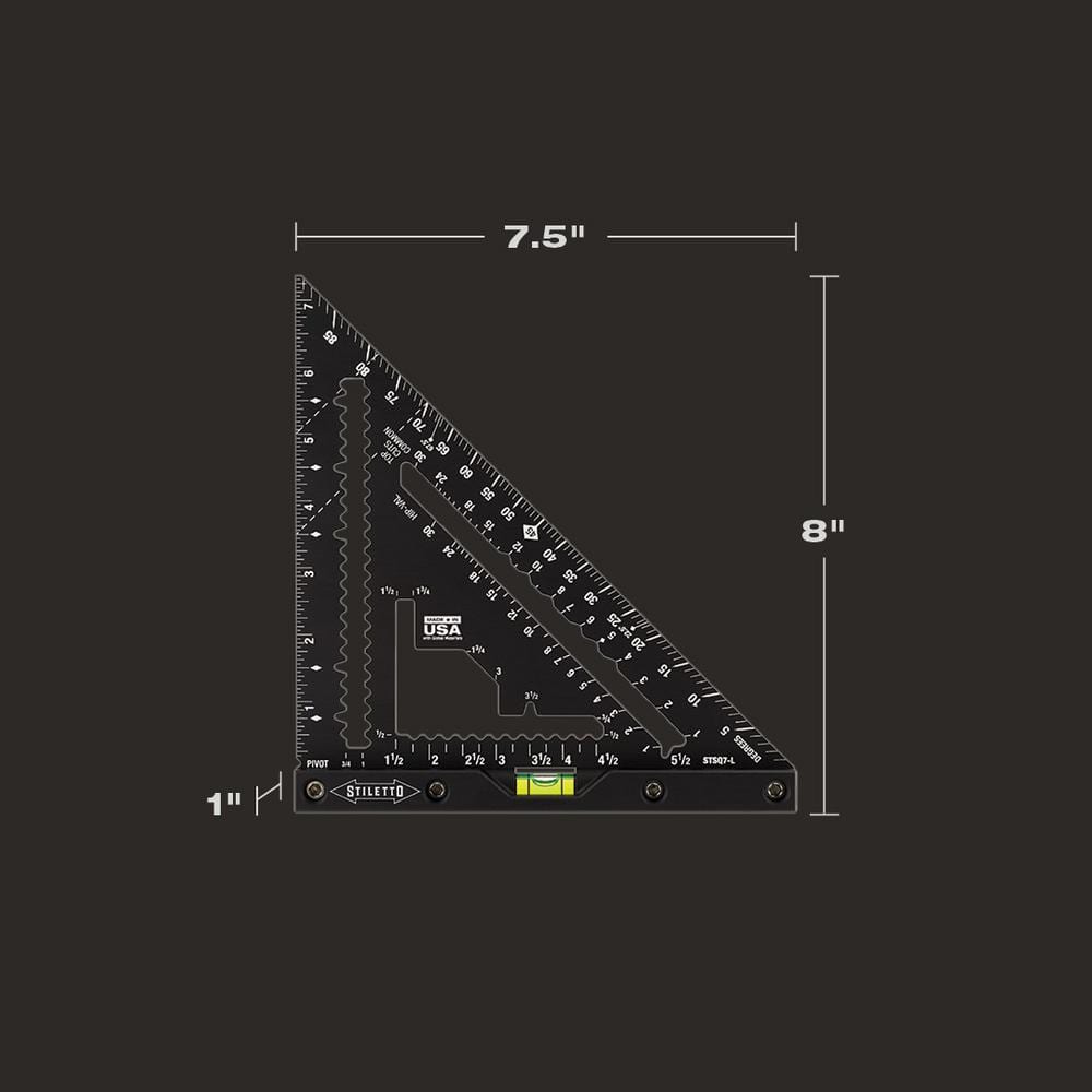 Stiletto 7 in. Carpenter Square with Level