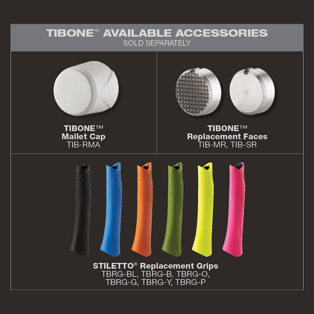 Stiletto 15 oz. TiBone Milled Face with Curved Handle with 8.5 in. Titanium Trimbar (2-Piece)