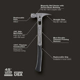 Stiletto 15 oz. TiBone Milled Face with Curved Handle with 8.5 in. Titanium Trimbar (2-Piece)