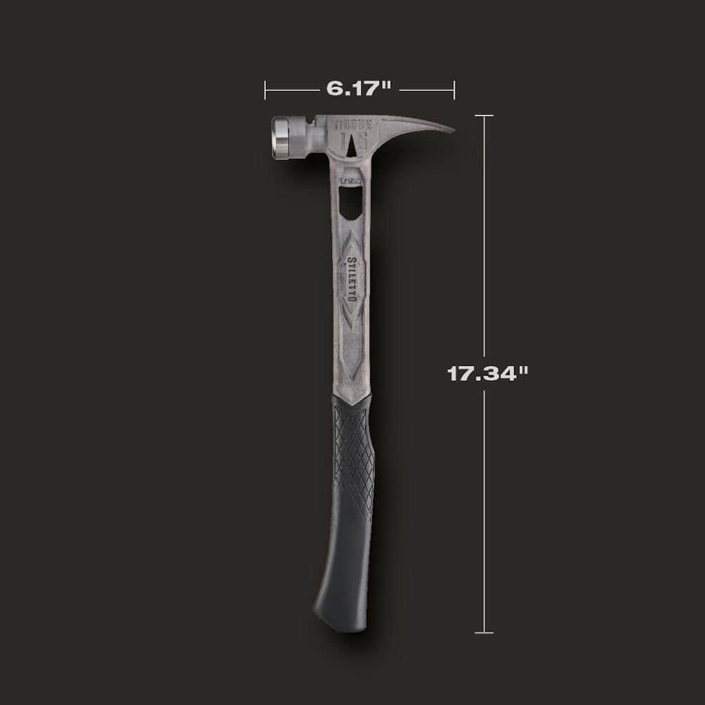 Stiletto 15 oz. TiBone Smooth Face with Curved Handle