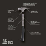 Stiletto 15 oz. TiBone Smooth Face with Curved Handle