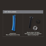 Stiletto 15 oz. TiBone Smooth Face with Curved Handle with Blue Replacement Grip (2-Piece)