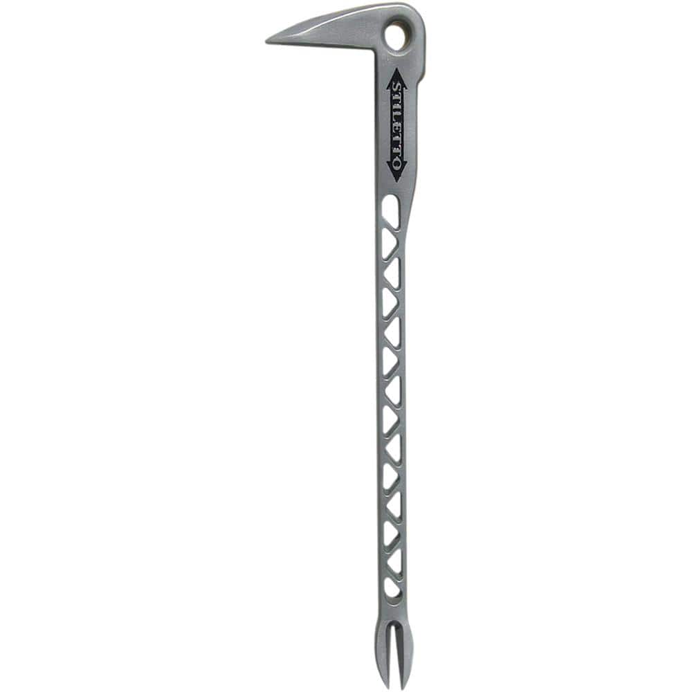 Stiletto 15 oz. TiBone Smooth Face with Curved Handle with 12 in. Titanium Clawbar Nail Puller with Dimpler (2-Piece)