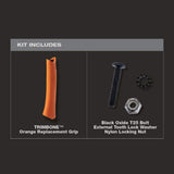 Stiletto TRIMBONE Titanium Smooth Face with Curved Handle with TRIMBONE Orange Replacement Grip