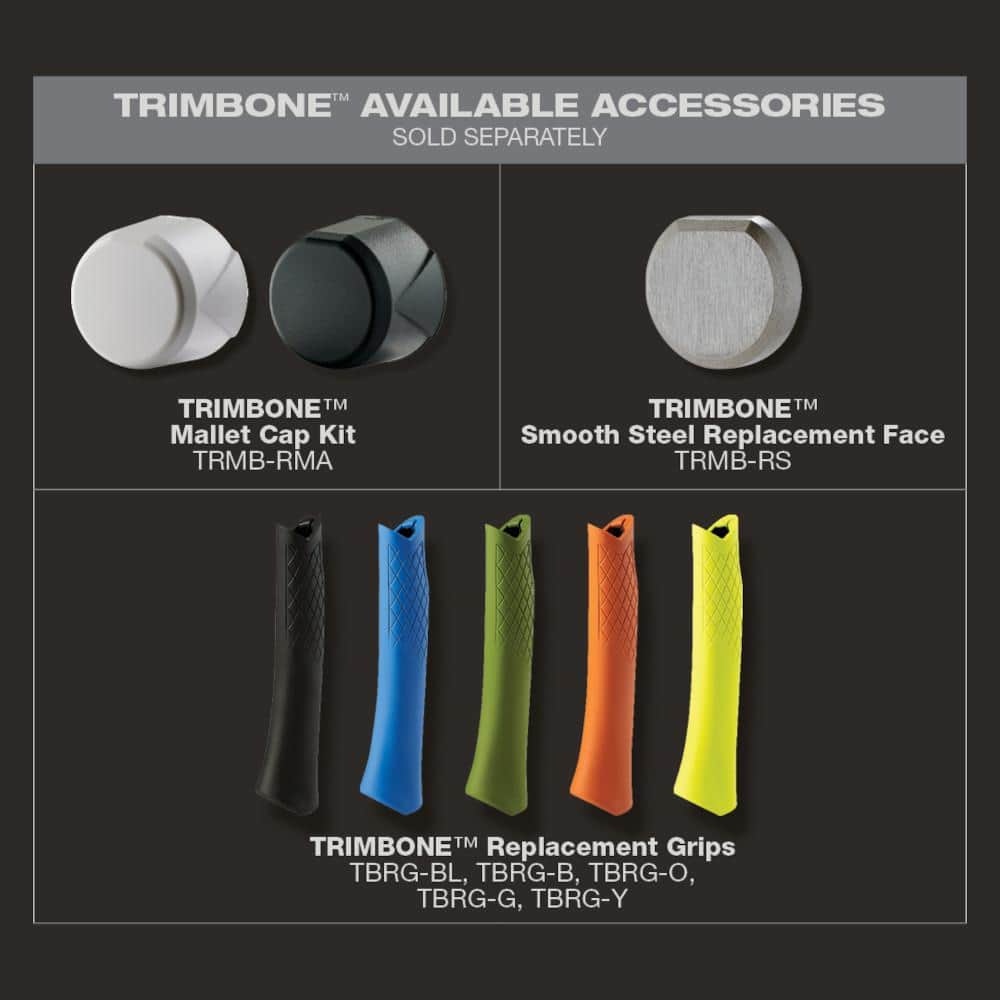 Stiletto TRIMBONE Titanium Smooth Face with Curved Handle with TRIMBONE Yellow Replacement Grip