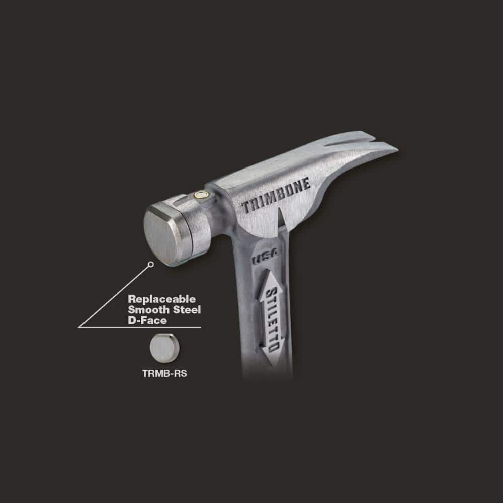 Stiletto TRIMBONE Titanium Smooth Face with Curved Handle with TRIMBONE Yellow Replacement Grip