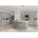 Shaker Full Overlay 36 in. W x 20.75 in. D x 34.5 in. H Plywood Assembled Vanity Sink Base Bath Cabinet in Stone Gray