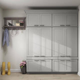 Shaker Full Overlay 36 in. W x 20.75 in. D x 34.5 in. H Plywood Assembled Vanity Sink Base Bath Cabinet in Stone Gray