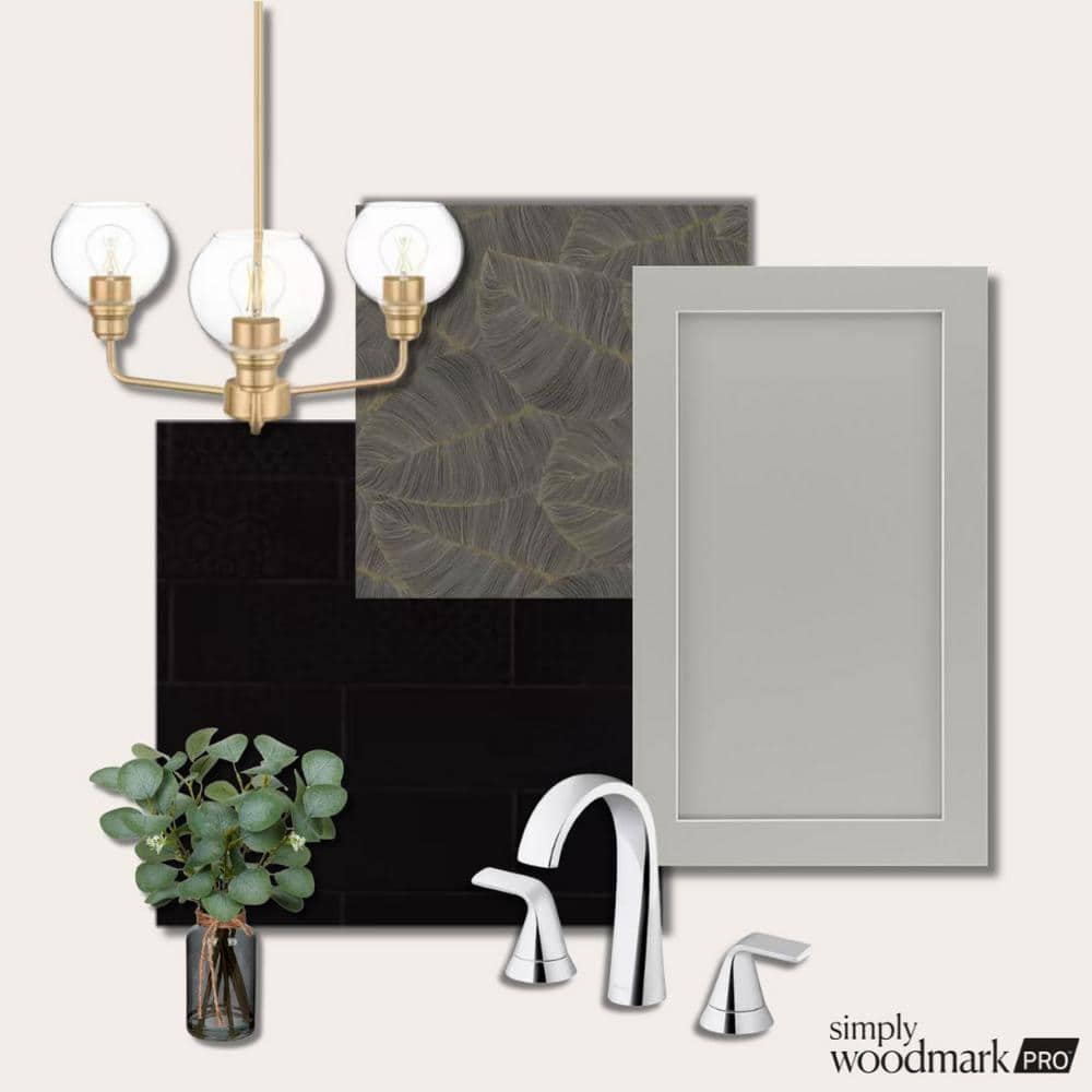 Shaker Full Overlay 36 in. W x 20.75 in. D x 34.5 in. H Plywood Assembled Vanity Sink Base Bath Cabinet in Stone Gray