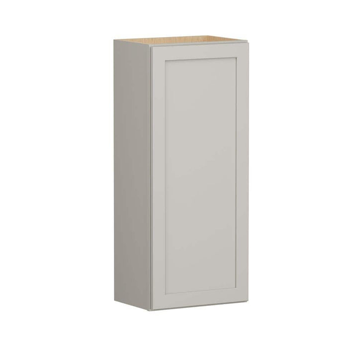 Shaker Full Overlay 18 in. W x 12 in. D x 42 in. H Plywood Assembled Wall Kitchen Cabinet in Stone Gray