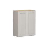 Shaker Full Overlay 24 in. W x 12 in. D x 30 in. H Plywood Assembled Wall Kitchen Cabinet in Stone Gray
