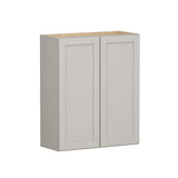 Shaker Full Overlay 30 in. W x 12 in. D x 36 in. H Plywood Assembled Wall Kitchen Cabinet in Stone Gray