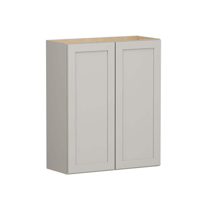Shaker Full Overlay 30 in. W x 12 in. D x 36 in. H Plywood Assembled Wall Kitchen Cabinet in Stone Gray
