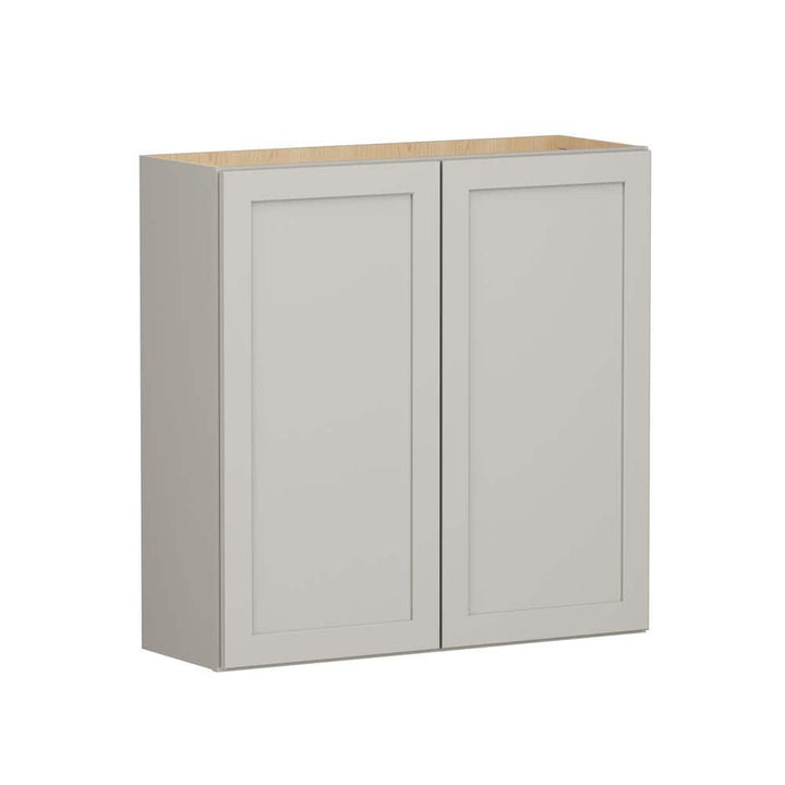 Shaker Full Overlay 36 in. W x 12 in. D x 36 in. H Plywood Assembled Wall Kitchen Cabinet in Stone Gray