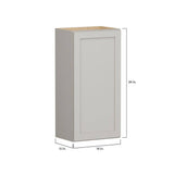 SIMPLY WOODMARK PRO Shaker Full Overlay 18 in. W x 12 in. D x 36 in. H Plywood Assembled Wall Kitchen Cabinet in Stone Gray