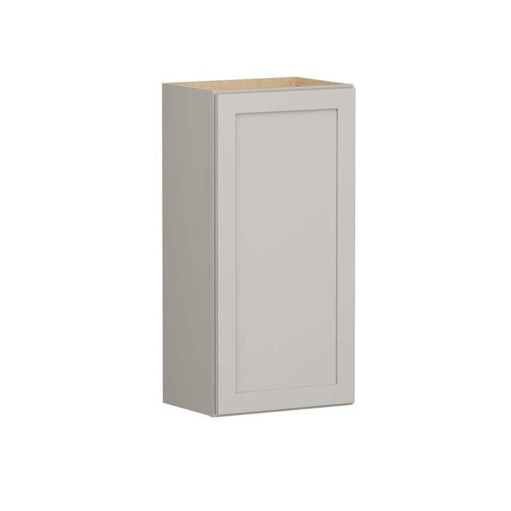 SIMPLY WOODMARK PRO Shaker Full Overlay 18 in. W x 12 in. D x 36 in. H Plywood Assembled Wall Kitchen Cabinet in Stone Gray