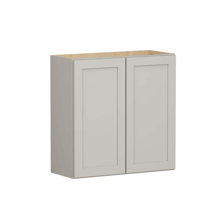 SIMPLY WOODMARK PRO Shaker Full Overlay 30 in. W x 12 in. D x 30 in. H Plywood Assembled Wall Kitchen Cabinet in Stone Gray