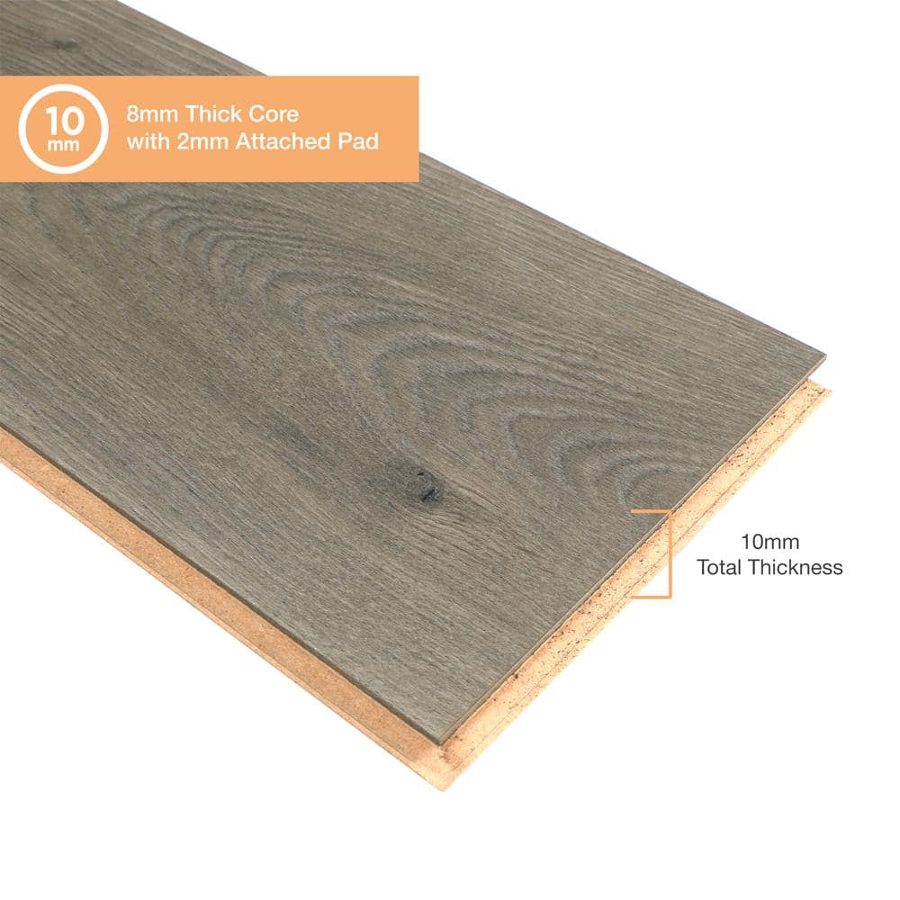 Pergo XP+ Stone Haven Oak 10 mm T x 7.4 in. W Waterproof Laminate Wood Flooring (24.5 sqft/case)
