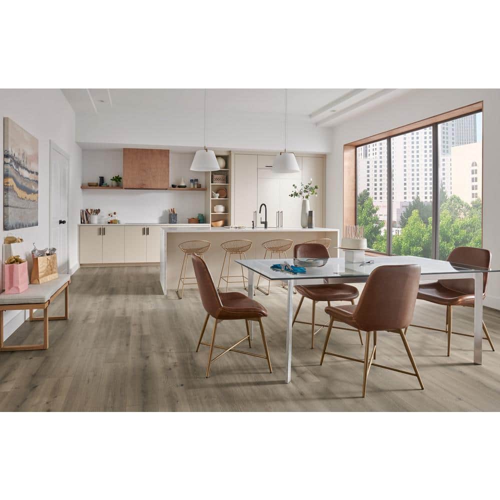 Pergo XP+ Stone Haven Oak 10 mm T x 7.4 in. W Waterproof Laminate Wood Flooring (24.5 sqft/case)
