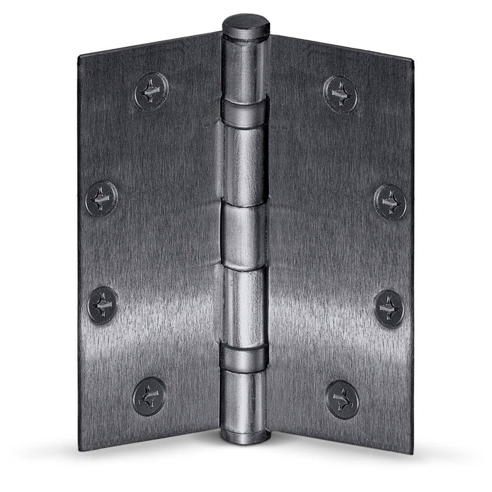 36 in. x 80 in. 1 Lite Craftsman Wendover Stone Stained Fiberglass Prehung Left-Hand Inswing Front Door w/Brickmould