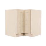 LIFEART CABINETRY Lancaster Shaker Assembled 36 in. x 34.5 in. x 24 in. Base Lazy Susan Cabinet in Stone Wash