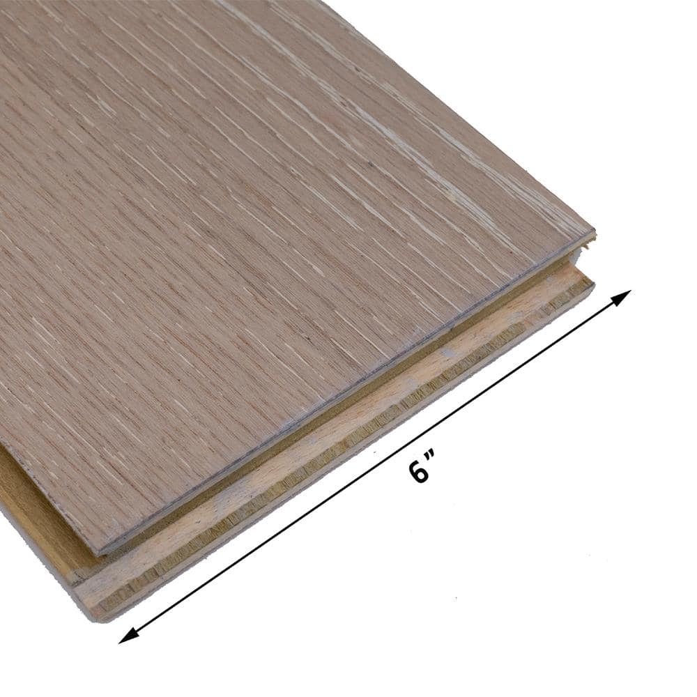 Blue Ridge Hardwood Flooring Castlebury Stonington White Oak 3/8 in. T x 6 in. W Click Lock Engineered Hardwood Flooring (30.5 sq. ft./Case)