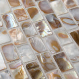 Merola Tile Conchella Subway Natural 12-1/4 in. x 12-1/2 in. x 2 mm Natural Seashell Mosaic Tile